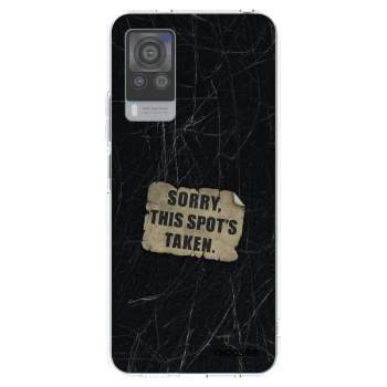 Picasee silikonowe przeźroczyste etui na Vivo X60 Pro 5G - SORRY