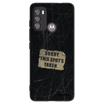 Picasee silikonowe czarne etui na Motorola Moto G60 - SORRY