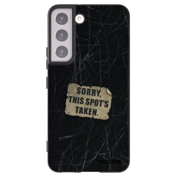 Picasee silikonowe czarne etui na Samsung Galaxy S22 5G - SORRY
