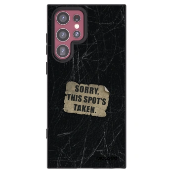 Picasee silikonowe czarne etui na Samsung Galaxy S22 Ultra 5G - SORRY