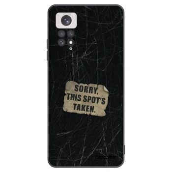 Picasee silikonowe czarne etui na Xiaomi Redmi Note 11 - SORRY