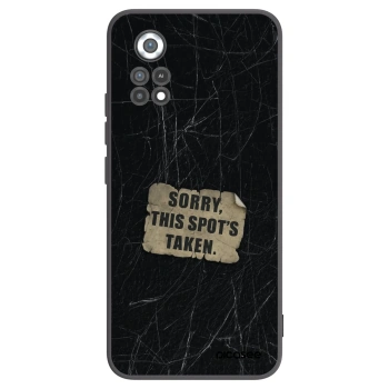 Picasee silikonowe czarne etui na Xiaomi Poco X4 Pro 5G - SORRY