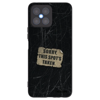 Picasee silikonowe czarne etui na Honor X8 4G - SORRY