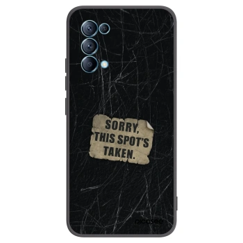 Picasee silikonowe czarne etui na OPPO Reno 5 5G - SORRY