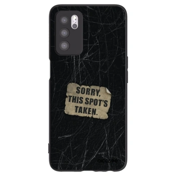 Picasee silikonowe czarne etui na OPPO A16s - SORRY