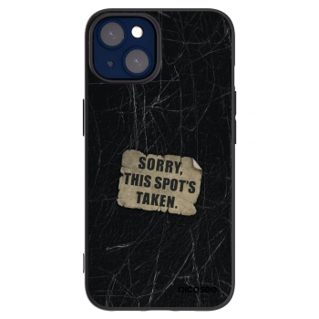 Picasee silikonowe czarne etui na Apple iPhone 14 - SORRY