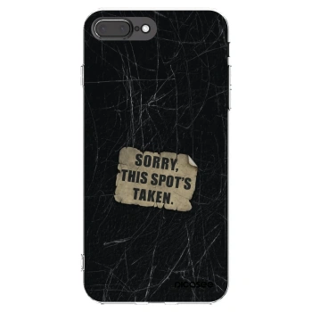 Picasee silikonowe przeźroczyste etui na Apple iPhone 8 Plus - SORRY