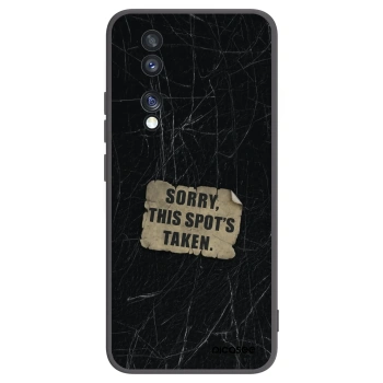 Picasee silikonowe czarne etui na Honor 70 - SORRY