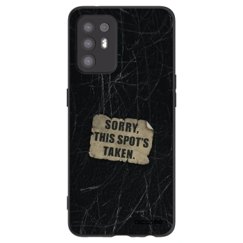 Picasee silikonowe czarne etui na OPPO A94 5G - SORRY