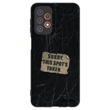 Picasee silikonowe czarne etui na Samsung Galaxy A23 A235F 4G - SORRY