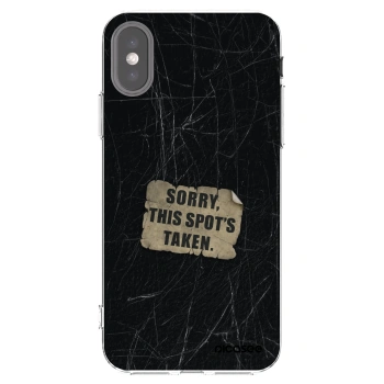 Picasee silikonowe przeźroczyste etui na Apple iPhone X/XS - SORRY