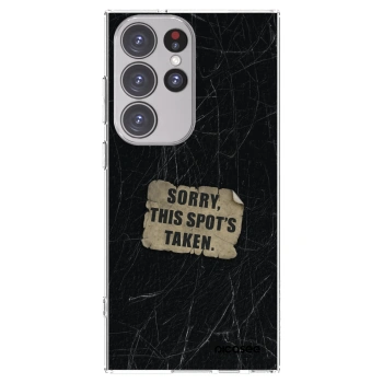 Picasee silikonowe przeźroczyste etui na Samsung Galaxy S23 Ultra 5G - SORRY
