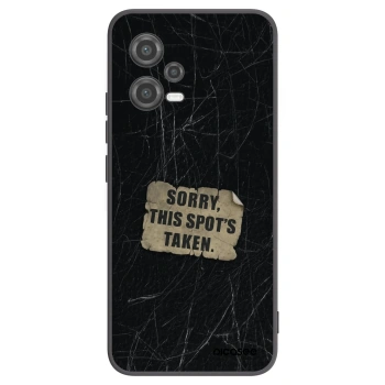 Picasee silikonowe czarne etui na Xiaomi Poco X5 - SORRY