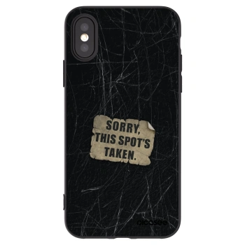 Picasee silikonowe czarne etui na Apple iPhone X/XS - SORRY