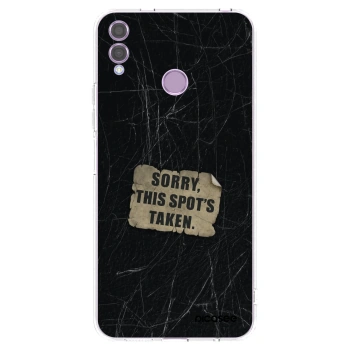 Picasee silikonowe przeźroczyste etui na Honor 8X - SORRY