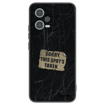 Picasee silikonowe czarne etui na Xiaomi Redmi Note 12 5G - SORRY