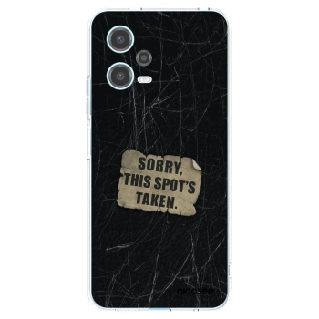 Picasee silikonowe przeźroczyste etui na Xiaomi Redmi Note 12 5G - SORRY