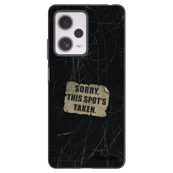 Picasee silikonowe czarne etui na Xiaomi Redmi Note 12 Pro+ 5G - SORRY