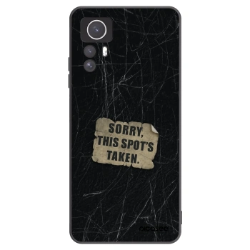Picasee silikonowe czarne etui na Xiaomi Redmi Note 12S - SORRY