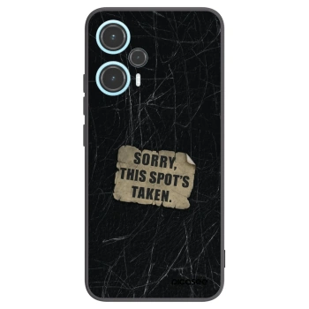 Picasee silikonowe czarne etui na Xiaomi Poco F5 - SORRY