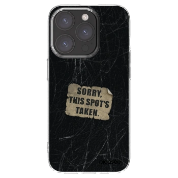 Picasee silikonowe przeźroczyste etui na Apple iPhone 15 Pro - SORRY