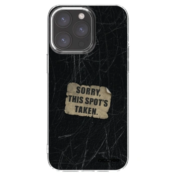 Picasee silikonowe przeźroczyste etui na Apple iPhone 15 Pro Max - SORRY