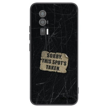 Picasee silikonowe czarne etui na Xiaomi Poco F5 Pro 5G - SORRY