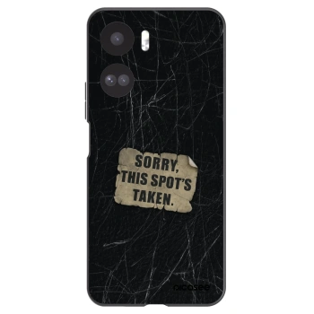 Picasee silikonowe czarne etui na Honor 90 Lite 5G - SORRY