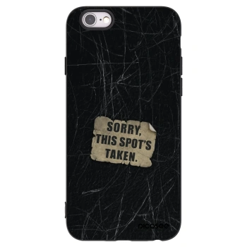 Picasee silikonowe czarne etui na Apple iPhone 6/6S - SORRY