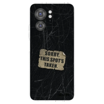 Picasee silikonowe przeźroczyste etui na Motorola Edge 40 - SORRY