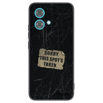 Picasee silikonowe czarne etui na Motorola Edge 40 Neo - SORRY