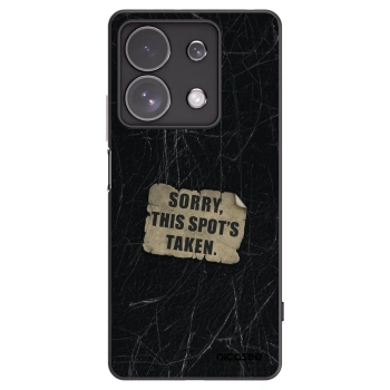 Picasee silikonowe czarne etui na Xiaomi Redmi Note 13 Pro 4G - SORRY