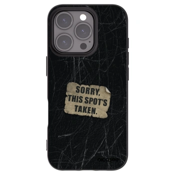 Picasee silikonowe czarne etui na Apple iPhone 16 Pro - SORRY