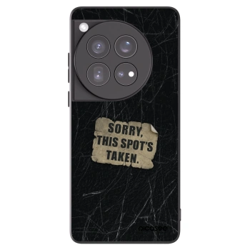 Picasee silikonowe czarne etui na OnePlus 12 5G - SORRY