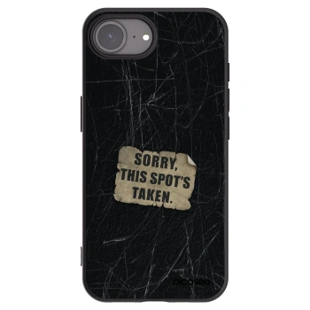 Picasee silikonowe czarne etui na Apple iPhone 16e - SORRY