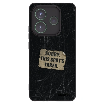 Picasee silikonowe czarne etui na Xiaomi Redmi Note 14 5G - SORRY