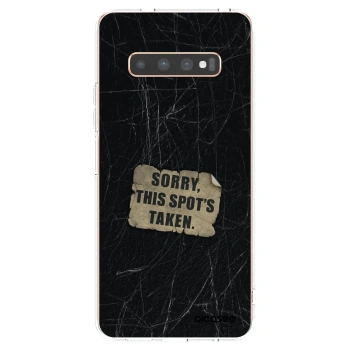 Picasee silikonowe przeźroczyste etui na Samsung Galaxy S10 Plus G975 - SORRY