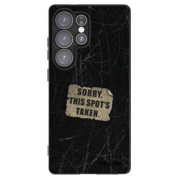 Picasee silikonowe czarne etui na Samsung Galaxy S25 Ultra 5G - SORRY