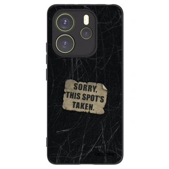 Picasee silikonowe czarne etui na Xiaomi Redmi Note 14 4G - SORRY