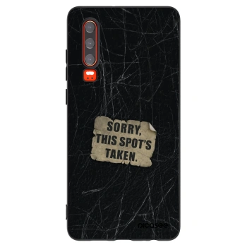 Picasee silikonowe czarne etui na Huawei P30 - SORRY