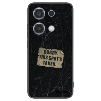 Picasee silikonowe czarne etui na Xiaomi Redmi Note 14S - SORRY