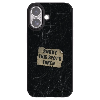 Picasee silikonowe czarne etui na Apple iPhone 17 - SORRY