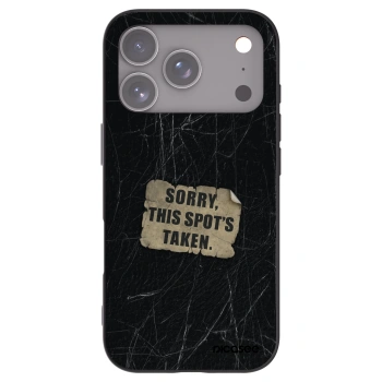 Picasee silikonowe czarne etui na Apple iPhone 17 Pro - SORRY