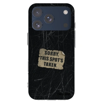 Picasee silikonowe przeźroczyste etui na Apple iPhone 17 Pro - SORRY