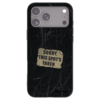 Picasee silikonowe czarne etui na Apple iPhone 17 Pro Max - SORRY