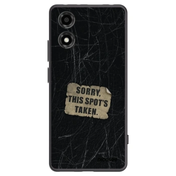 Picasee silikonowe czarne etui na Motorola Moto E14 - SORRY