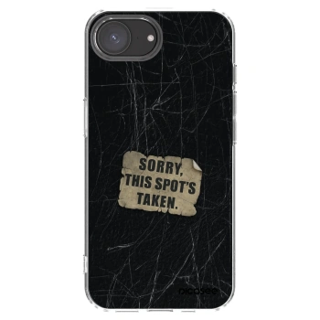 Picasee silikonowe przeźroczyste etui na Apple iPhone 17e - SORRY