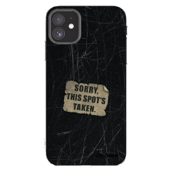 Picasee silikonowe przeźroczyste etui na Apple iPhone 11 - SORRY