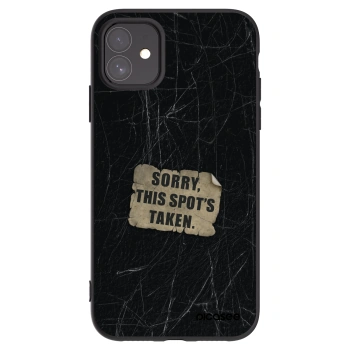 Picasee silikonowe czarne etui na Apple iPhone 11 - SORRY