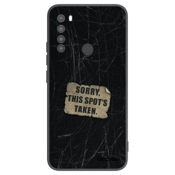 Picasee silikonowe czarne etui na Xiaomi Redmi Note 8 - SORRY